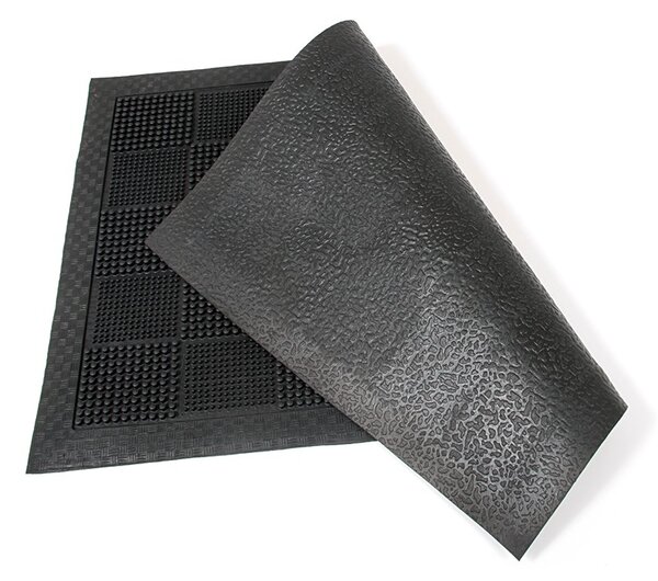 Gumi tisztítószőnyeg Pin Squares 40 x 60 x 0,7 cm, fekete