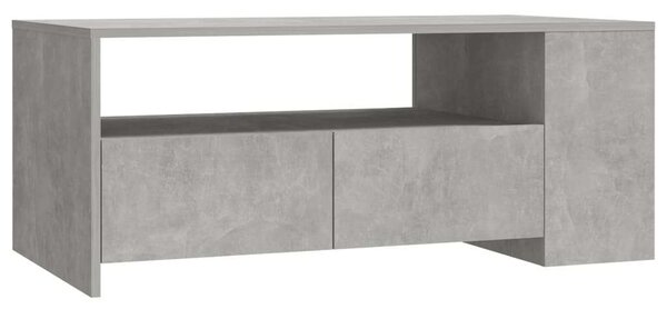 VidaXL Dohányzóasztal - Betonszürke - 102x55x42 cm