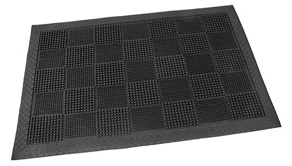 Gumi tisztítószőnyeg Pin Squares 40 x 60 x 0,7 cm, fekete