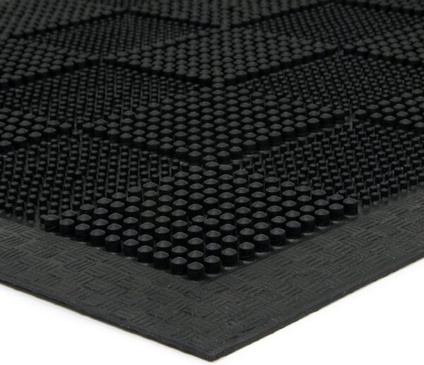 Gumi tisztítószőnyeg Pin Squares 40 x 60 x 0,7 cm, fekete