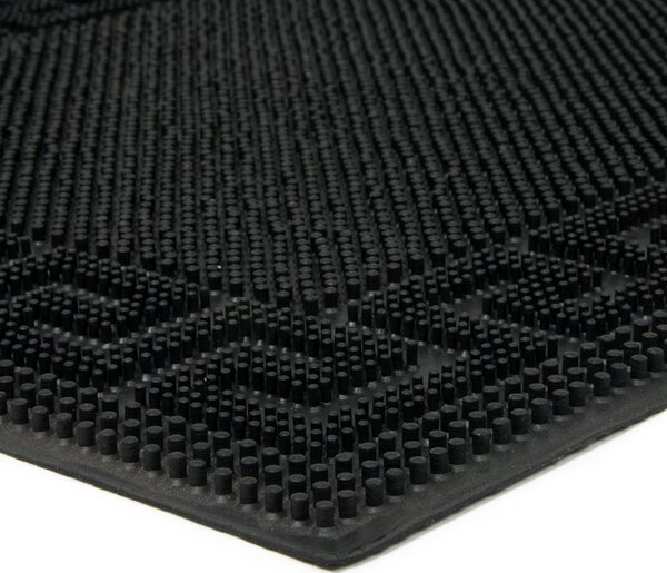 Gumi tisztítószőnyeg Pins Deco 40 x 60 x 0,8 cm, fekete