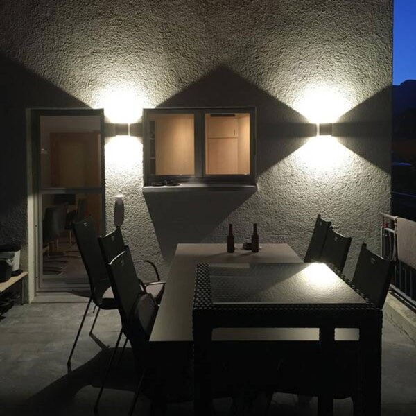 Lucande Beton szürke LED kültéri fali lámpa Riak, Alu / szürke / cink, Fürdőszoba, Beton, Modern