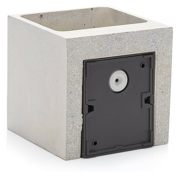 Lucande Beton szürke LED kültéri fali lámpa Riak, Alu / szürke / cink, Fürdőszoba, Beton, Modern