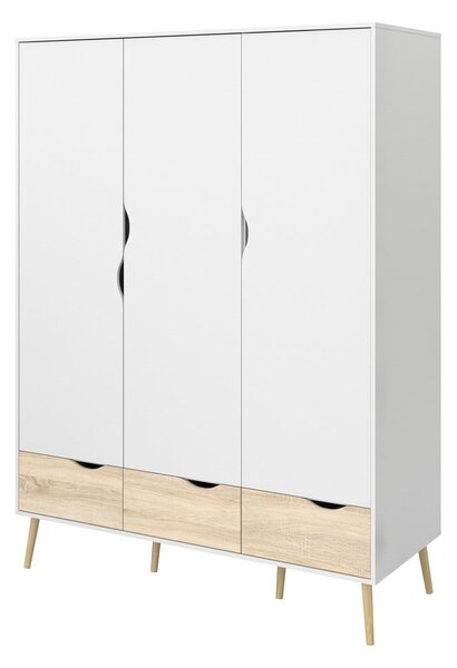 Oslo fehér ruhásszekrény, 147 x 200 cm - Tvilum