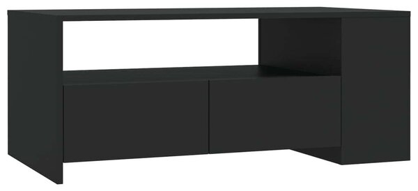 Modern Fekete Dohányzóasztal - Tárolóval - 102x55x42 cm