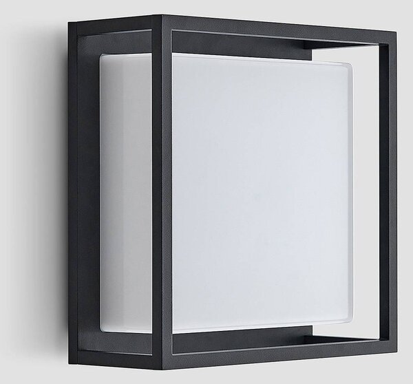 Lucande LED kültéri fali világítás Ilirian, antracit, alumínium, 25 cm, Fekete, Alumínium, Modern