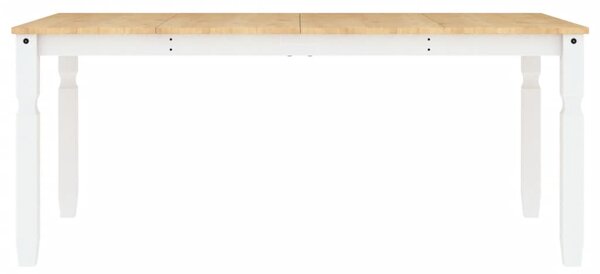 Corona fehér tömör fenyőfa ebédlőasztal 180 x 90 x 75 cm