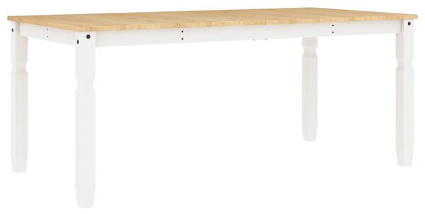 Corona fehér tömör fenyőfa ebédlőasztal 180 x 90 x 75 cm