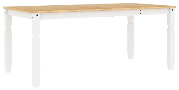 Corona fehér tömör fenyőfa ebédlőasztal 180 x 90 x 75 cm