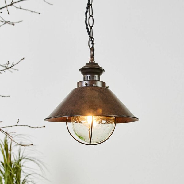 FARO BARCELONA Nautica függőlámpa Ø 26 cm, Barna / rozsda, fém