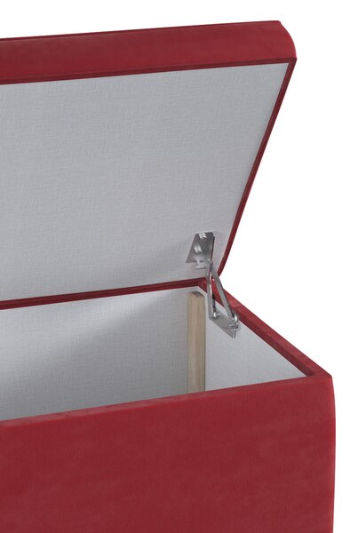 Tároló ládika termék színe piros szövet fényes, welwet