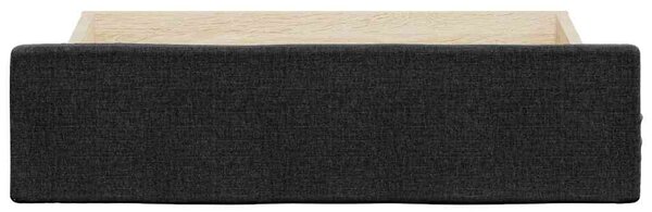 2 db fekete szerelt fa és szövet ágyfiók