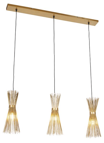Art Deco függesztett lámpa, 3-lámpa - Seprű