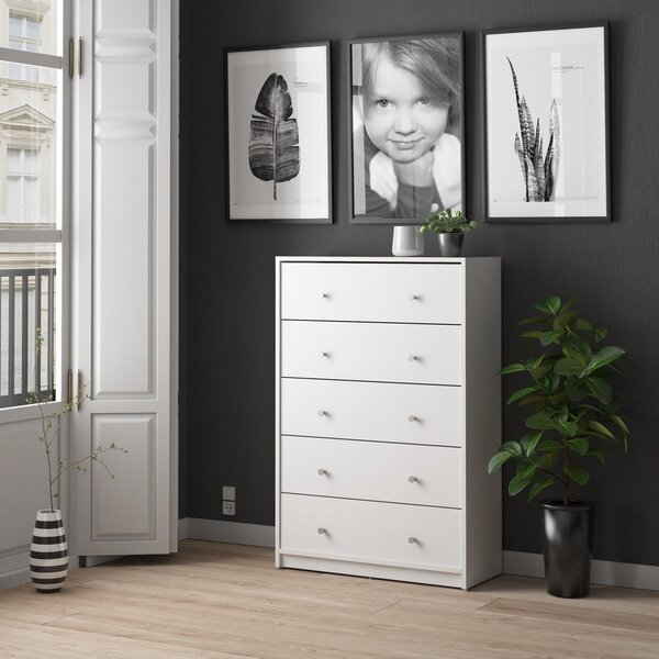 Fehér komód 72x108x30 cm May – Tvilum