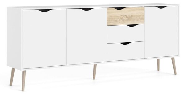 Fehér komód 196x82x39 cm Oslo – Tvilum