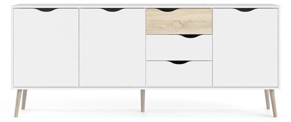 Fehér komód 196x82x39 cm Oslo – Tvilum