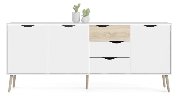 Fehér komód 196x82x39 cm Oslo – Tvilum