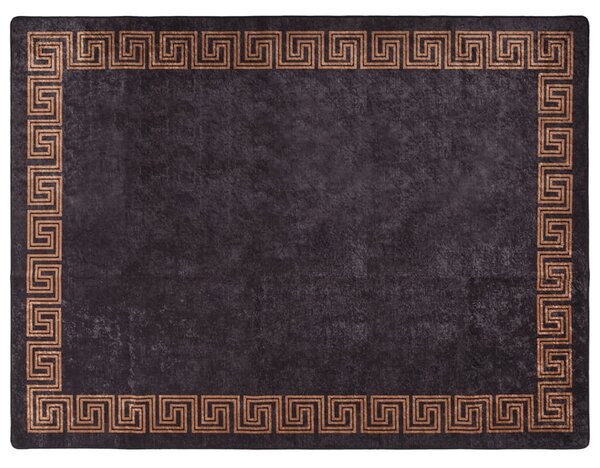 Fekete-arany mosható csúszásgátló szőnyeg 400 x 300 cm