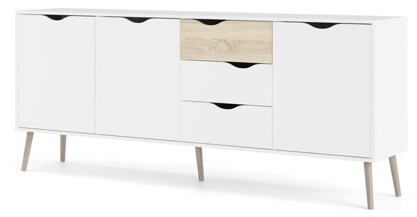 Fehér komód 196x82x39 cm Oslo – Tvilum