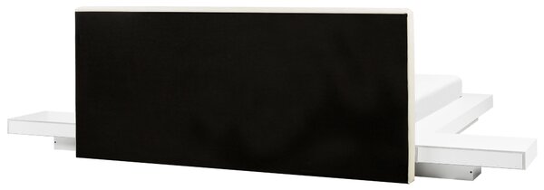 Ágy LED világítással Műbőr ZEN 160 x 200 cm Fehér