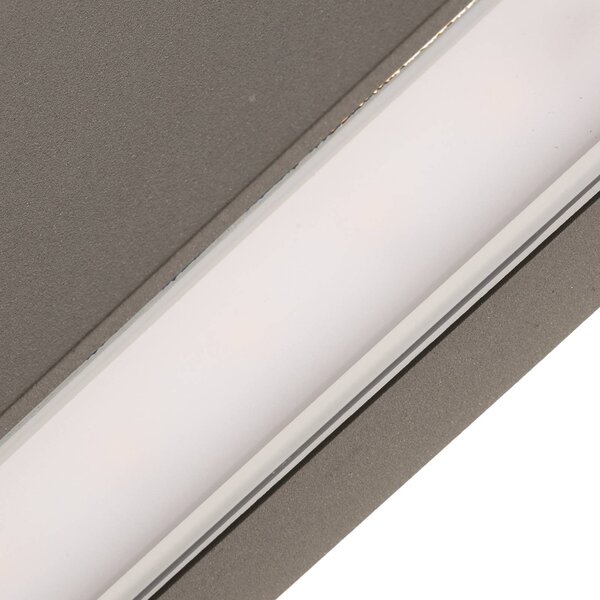 Arcchio LED kültéri fali lámpa Lengo, 50 cm, 1 izzó, szürke, CCT, Alu / szürke / cink, Alumínium, Modern