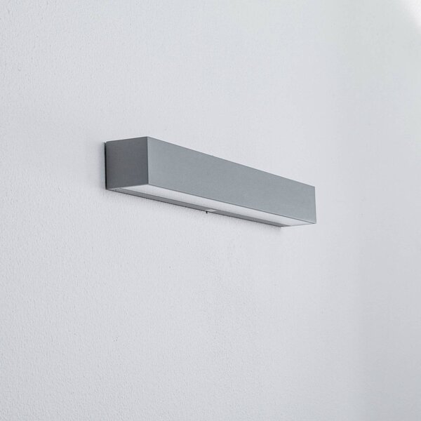 Arcchio LED kültéri fali lámpa Lengo, 50 cm, 1 izzó, szürke, CCT, Alu / szürke / cink, Alumínium, Modern