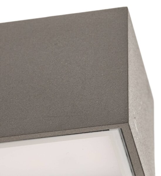 Arcchio LED kültéri fali lámpa Lengo, 50 cm, 1 izzó, szürke, CCT, Alu / szürke / cink, Alumínium, Modern