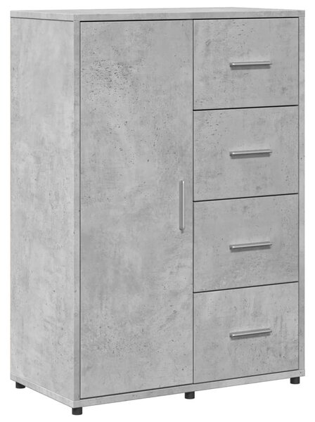 2 db betonszürke szerelt fa tálalószekrény 60 x 31 x 84 cm
