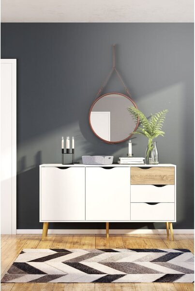 Fehér komód 147x82x39 cm Oslo – Tvilum