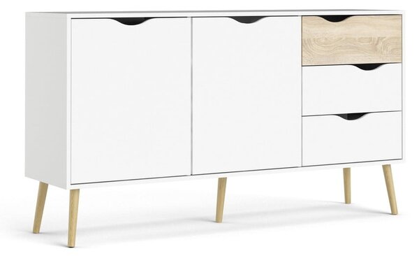 Fehér komód 147x82x39 cm Oslo – Tvilum