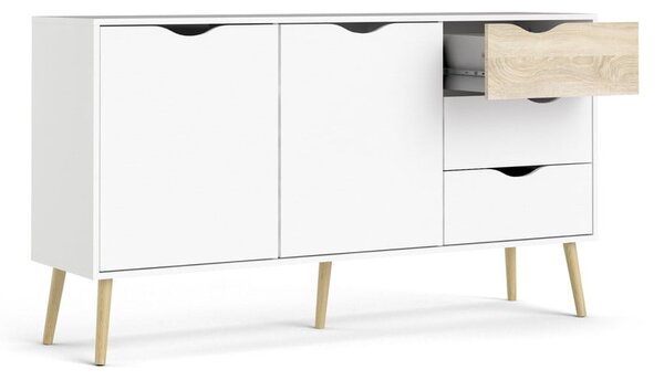 Fehér komód 147x82x39 cm Oslo – Tvilum