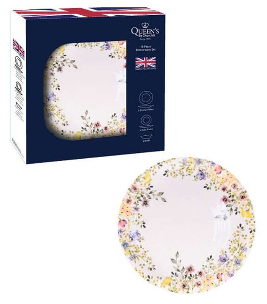 Churchill Wild Flower Bloom kerámia étkészlet 18db-os