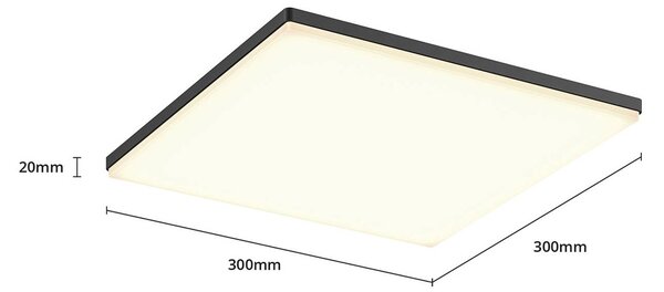 Lucande Henni négyzet alakú LED lámpa kültérre, Alu / szürke / cink, Modern