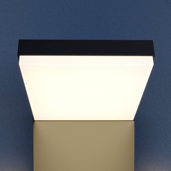 Arcchio LED kültéri fali lámpa Yolena, antracit, alumínium, 21cm, Fekete, Alumínium, Modern