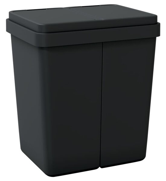 Antracitszürke dupla szemeteskuka 2x25 L