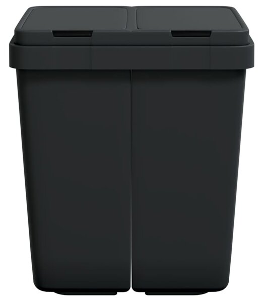 Antracitszürke dupla szemeteskuka 2x25 L