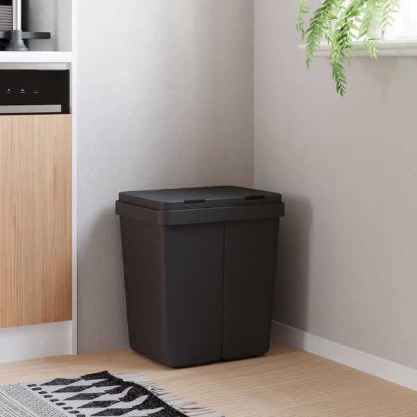 Antracitszürke dupla szemeteskuka 2x25 L