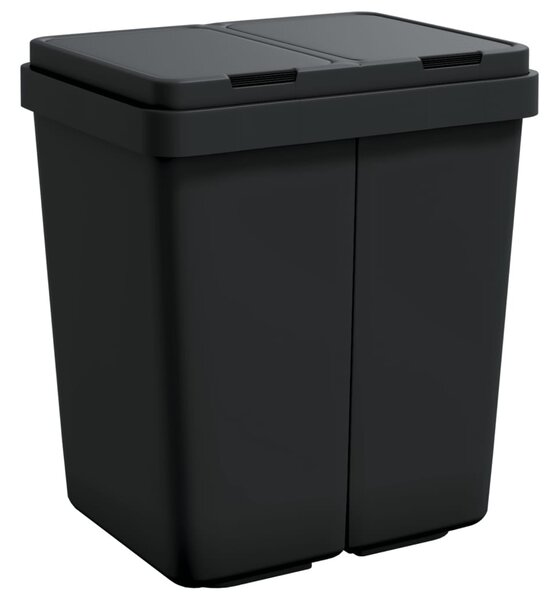 Antracitszürke dupla szemeteskuka 2x25 L