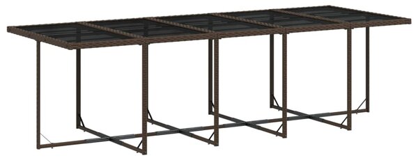 15 részes barna polyrattan kerti ülőgarnitúra párnákkal
