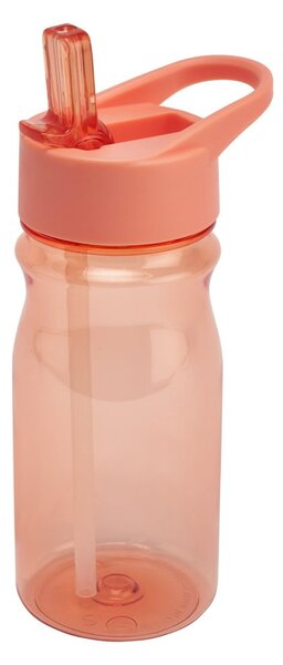Bottle Coral narancssárga, fedeles ivópalack szívószállal, 500 ml - Addis