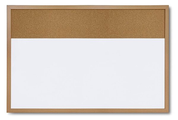 Kombi tábla / parafa 60 × 90 cm, fehér
