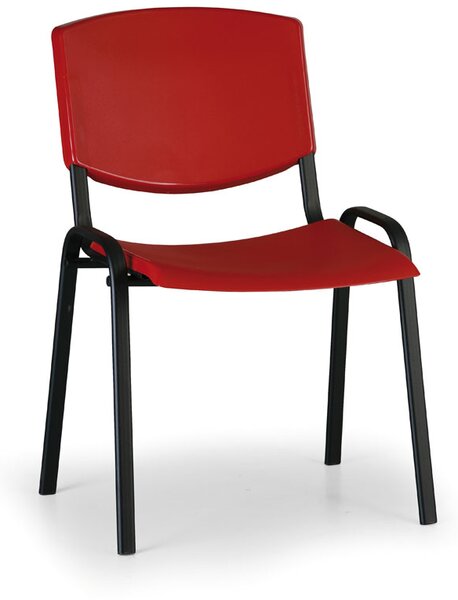 Design konferencia szék - fekete lábak, piros