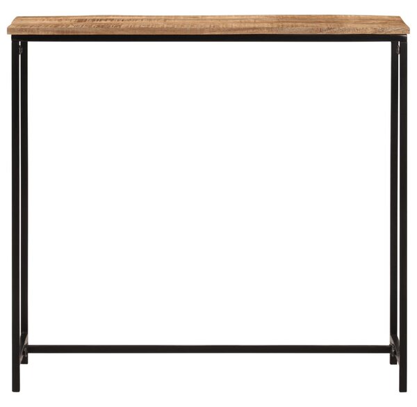 Tömör mangófa és vas tálalóasztal 80 x 30 x 74 cm