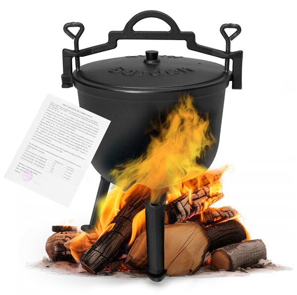 Kociołek żeliwny stojący 10l garnek myśliwski ognisko grill multigarden