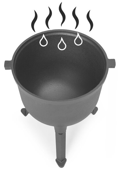 Kociołek żeliwny stojący 10l garnek myśliwski ognisko grill multigarden