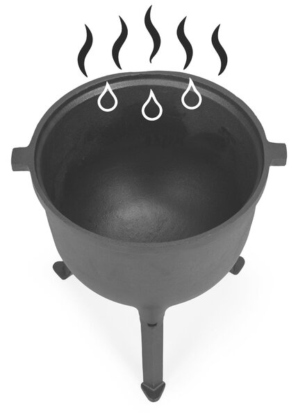 Kociołek żeliwny stojący 15l garnek myśliwski ognisko grill multigarden
