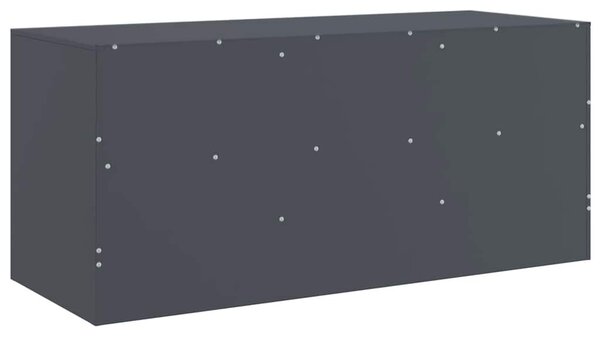 Antracitszürke acél TV-szekrény 99 x 39 x 44 cm