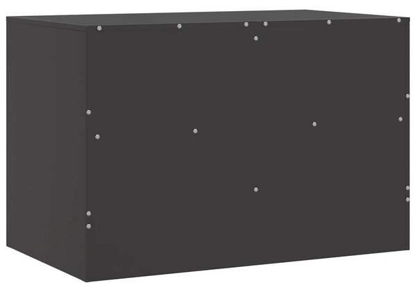 2 db fekete acél TV-szekrény 67 x 39 x 44 cm