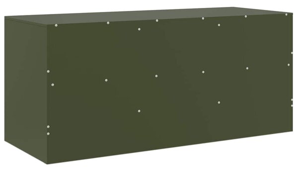 Olívazöld acél TV-szekrény 99 x 39 x 44 cm