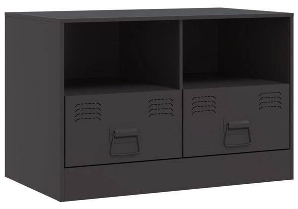 2 db fekete acél TV-szekrény 67 x 39 x 44 cm